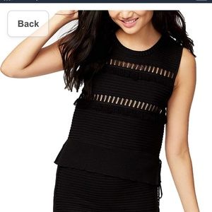 Rachel by Rachel Roy June illusion fringe tank top